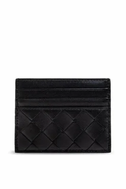 Bottega Veneta CZARNY Skórzane etui na karty