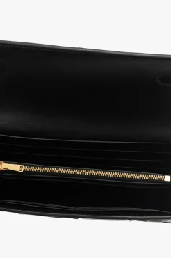 Bottega Veneta CZARNY Skórzany portfel