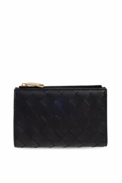 Bottega Veneta CZARNY Skórzany portfel