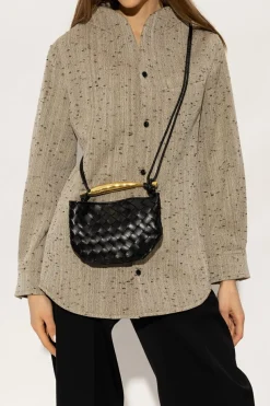 Bottega Veneta CZARNY Torba ramię ‘Sardine Mini’