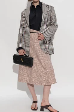 Bottega Veneta CZARNY Wełniana koszula z kieszenią