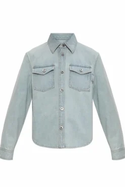 Bottega Veneta jasnoniebieski Jeansowa koszula