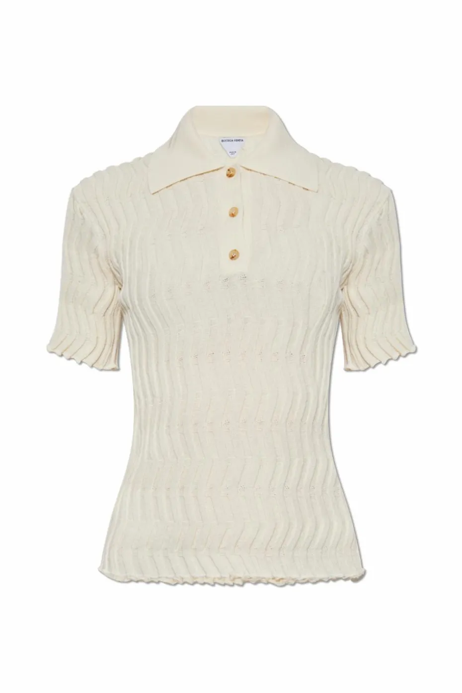 Bottega Veneta kremowy Wełniane polo