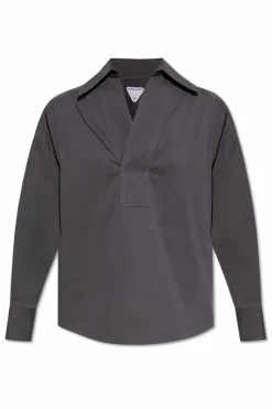 Bottega Veneta SZARY Koszula z kołnierzem