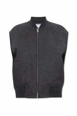 Bottega Veneta SZARY Wełniana kamizelka