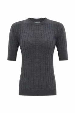 Bottega Veneta SZARY Wełniany top