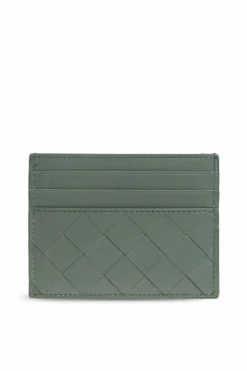 Bottega Veneta ZIELONY Skórzane etui na karty