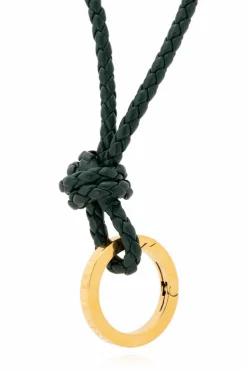 Bottega Veneta ZIELONY Smycz z karabińczykiem