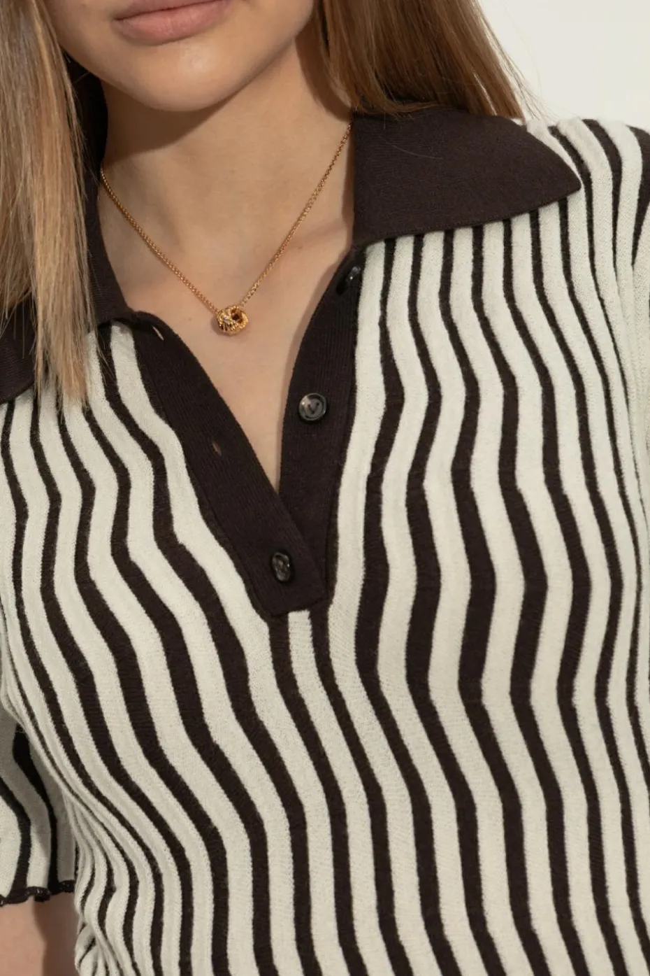 Bottega Veneta ZŁOTY Naszyjnik z zawieszką