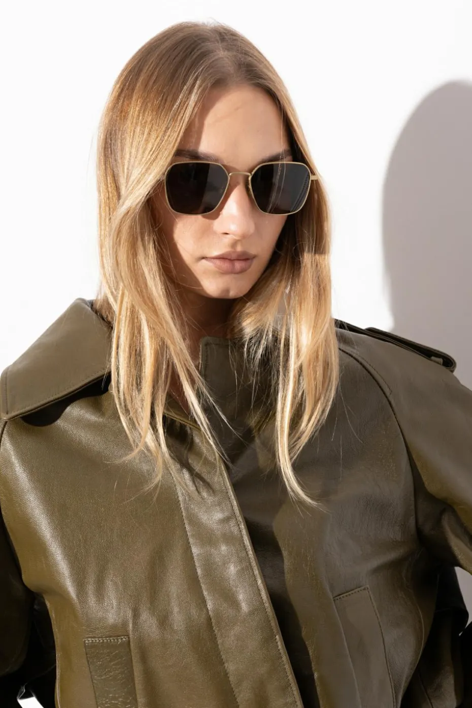Bottega Veneta ZŁOTY Okulary przeciwsłoneczne