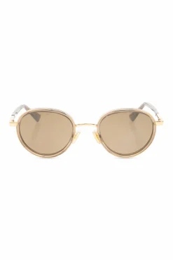 Bottega Veneta ZŁOTY Okulary przeciwsłoneczne