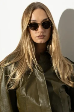 Bottega Veneta ZŁOTY Okulary przeciwsłoneczne