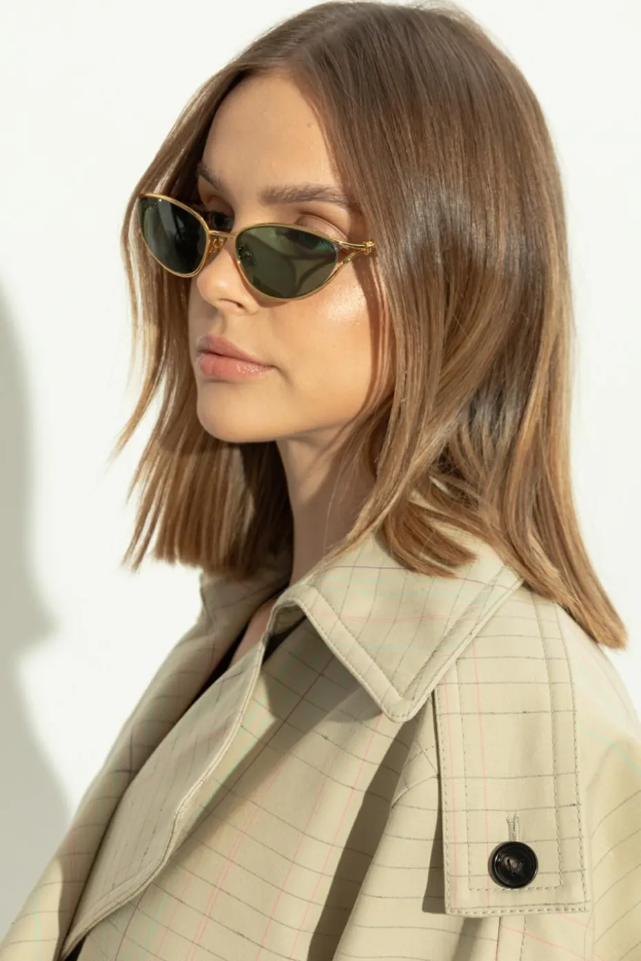 Bottega Veneta ZŁOTY Okulary przeciwsłoneczne