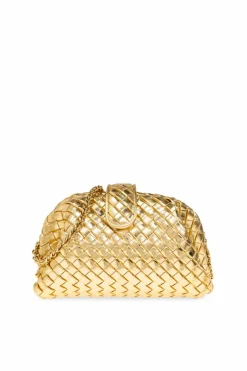 Bottega Veneta ZŁOTY Torba na ramię `Small Lauren`