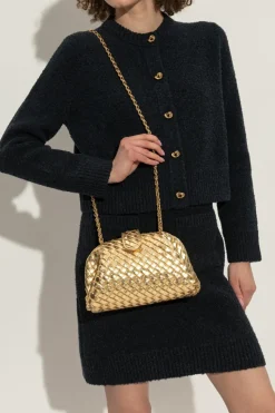 Bottega Veneta ZŁOTY Torba na ramię `Small Lauren`