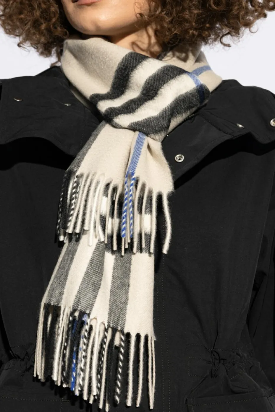 Burberry beżowy Kaszmirowy szal
