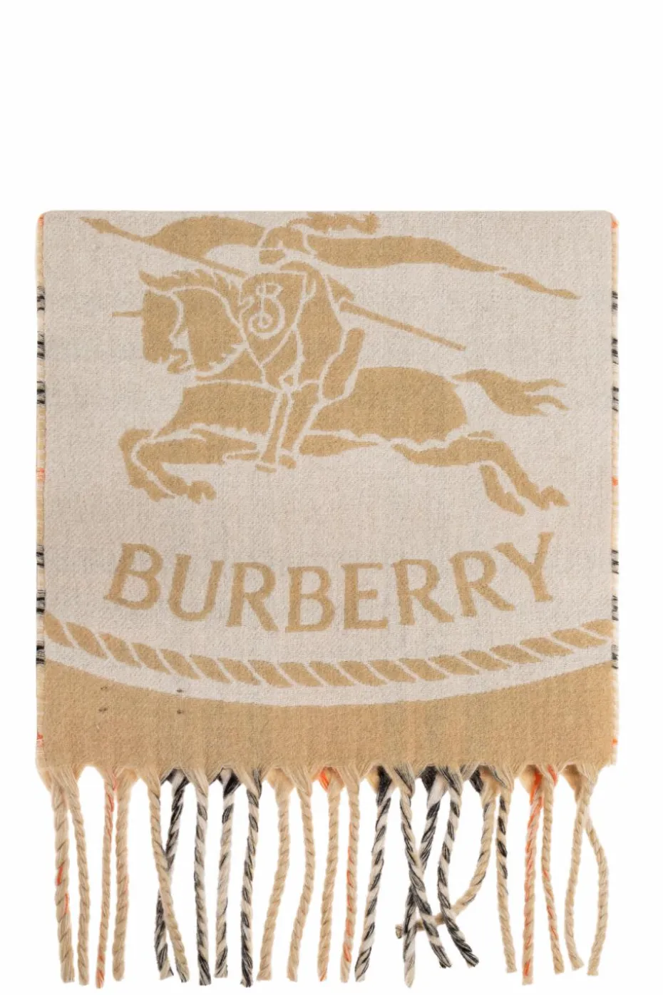 Burberry beżowy Kaszmirowy szal