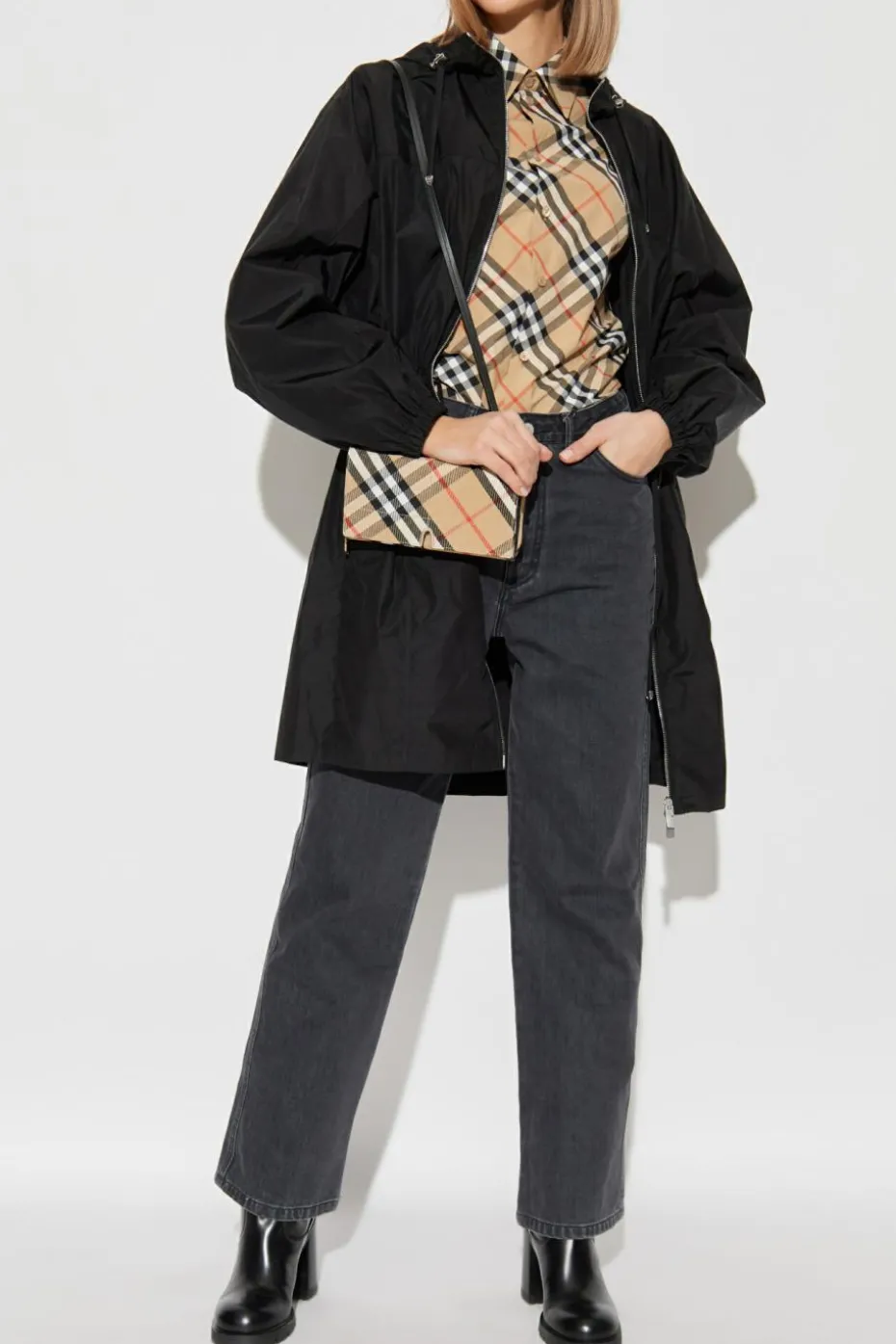 Burberry beżowy Koszula w kratę