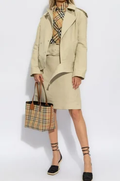 Burberry beżowy Koszula w kratę