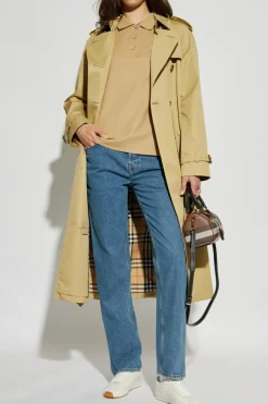Burberry beżowy Polo z logo