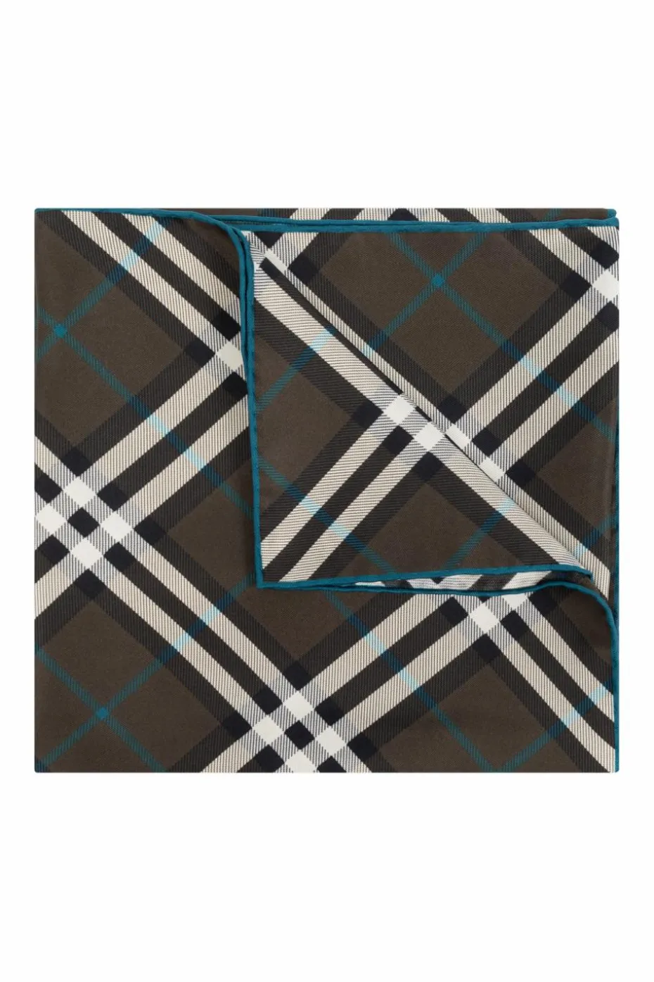 Burberry BRĄZOWY Jedwabna chusta