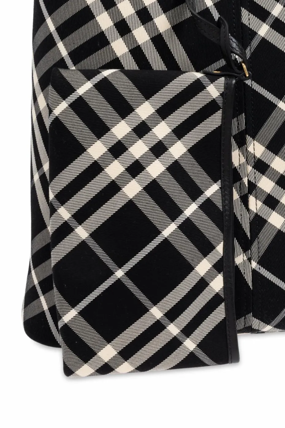 Burberry CZARNY Torba na ramię z wzorem w kratę