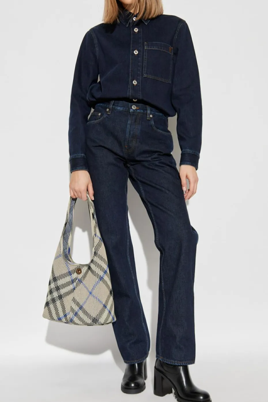 Burberry GRANATOWY Jeansy z prostymi nogawkami
