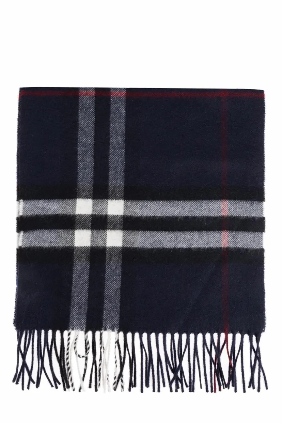 Burberry GRANATOWY Kaszmirowy szal