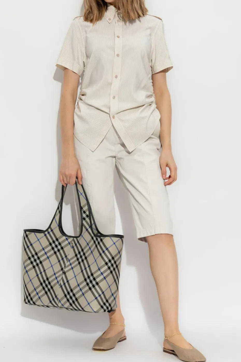 Burberry kremowy Jedwabna koszula