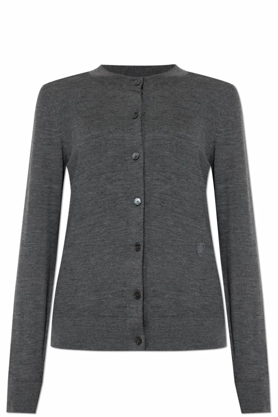 Burberry SZARY Wełniany kardigan