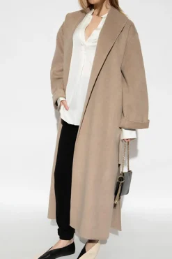 By Malene Birger beżowy Wełniany płaszcz ‘Trullem’