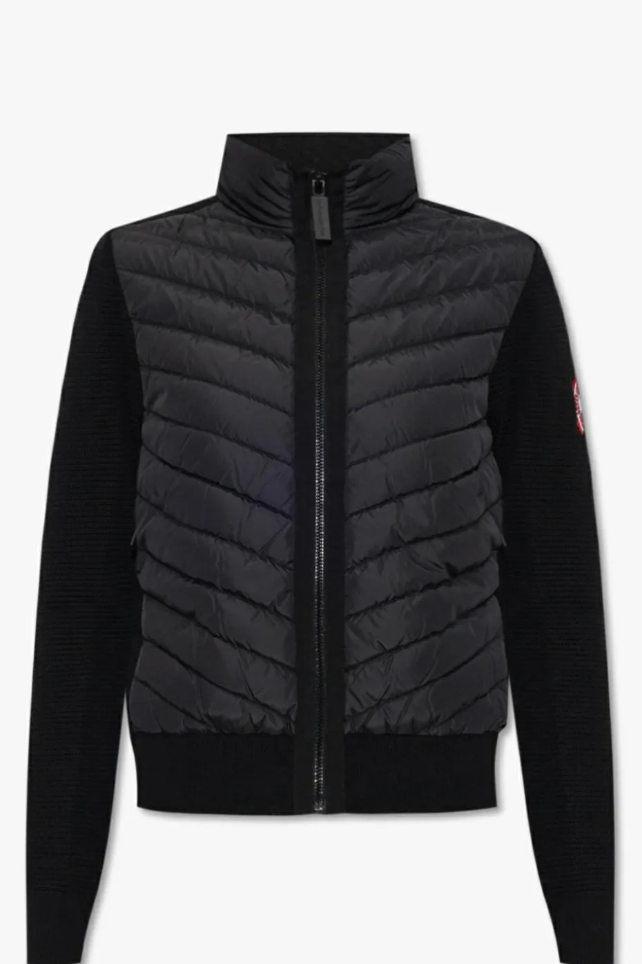 Canada Goose CZARNY Kardigan z pikowanym przodem