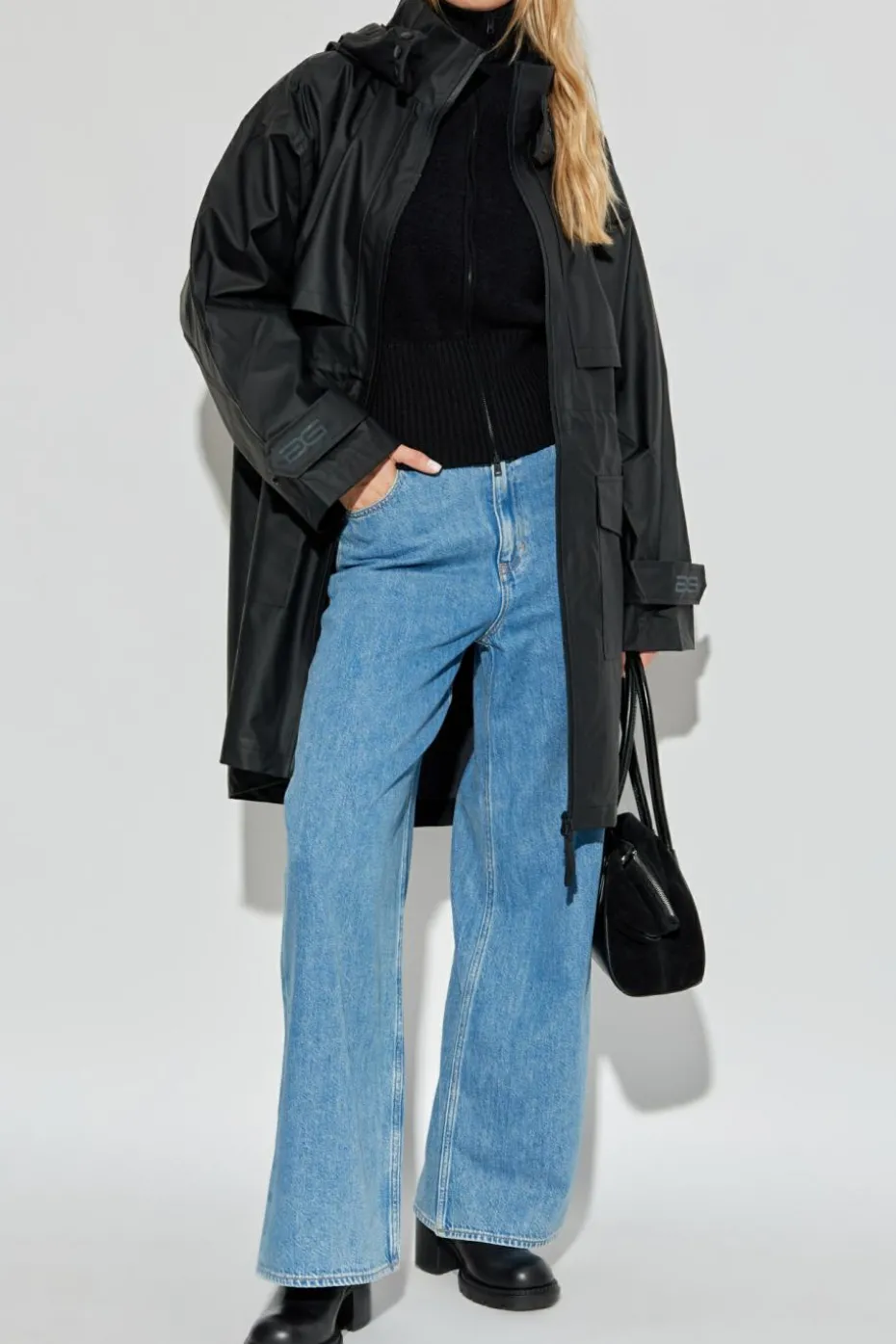 Canada Goose CZARNY Wełniany kardigan