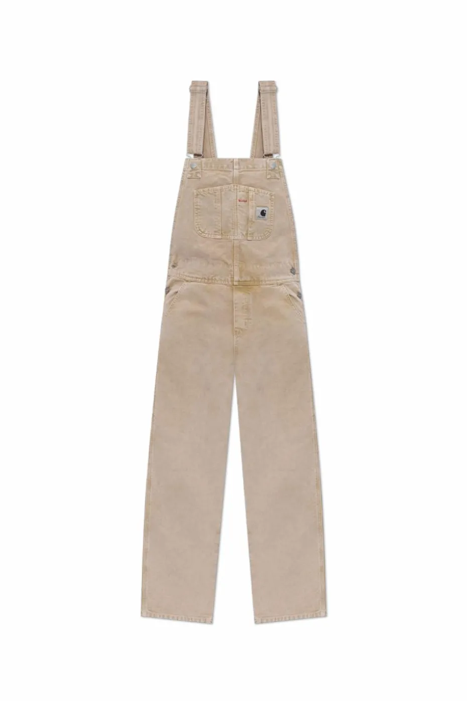 Carhartt WIP beżowy Jeansowe ogrodniczki