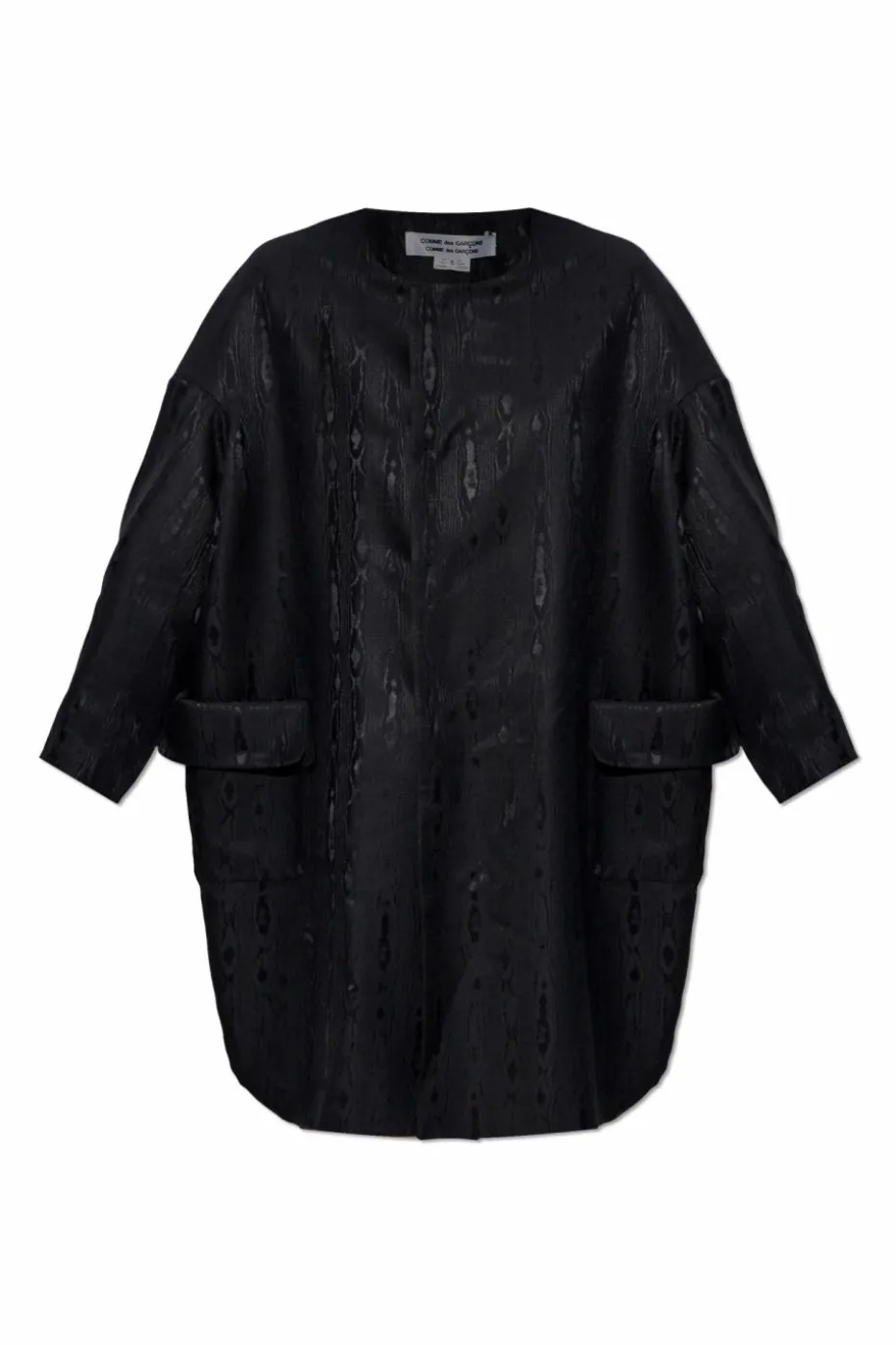 CDG by Comme des Garçons CZARNY Wełniany płaszcz