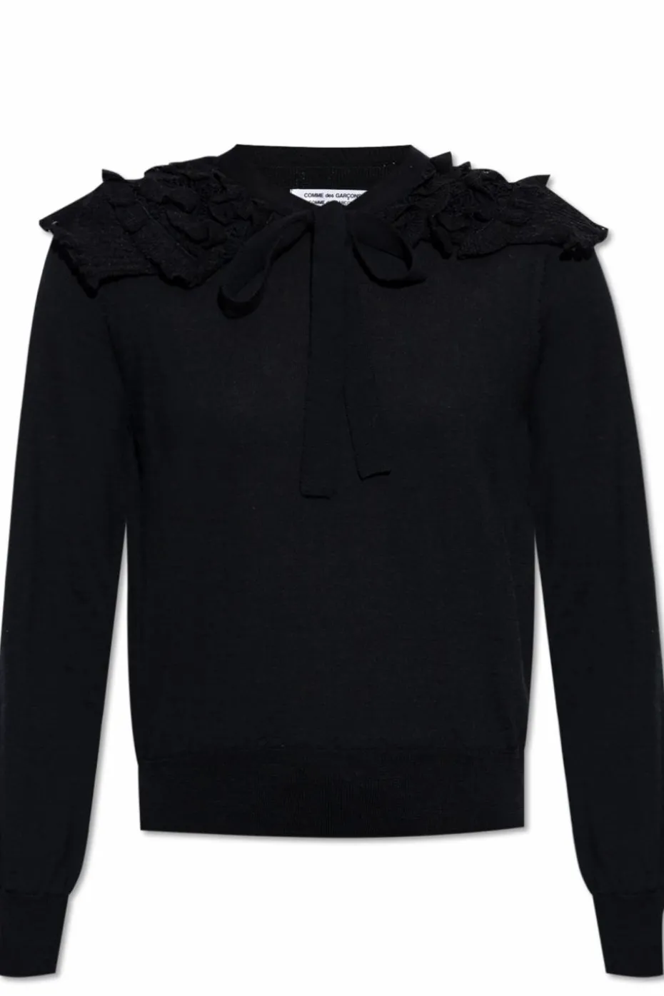 CDG by Comme des Garçons CZARNY Sweter z kołnierzem