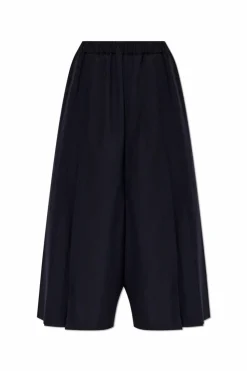 CDG by Comme des Garçons GRANATOWY Wełniane spodnie