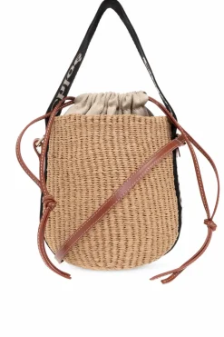 Chloé beżowy Torba na ramię ‘Woody Small’ typu ‘bucket’