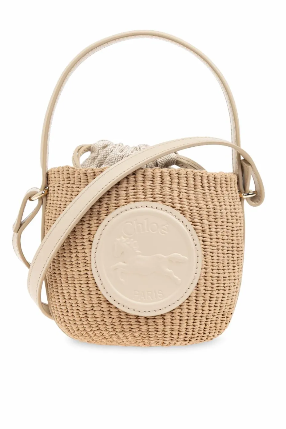 Chloé beżowy Torba na ramię `Horse Medal Mini` typu `bucket`