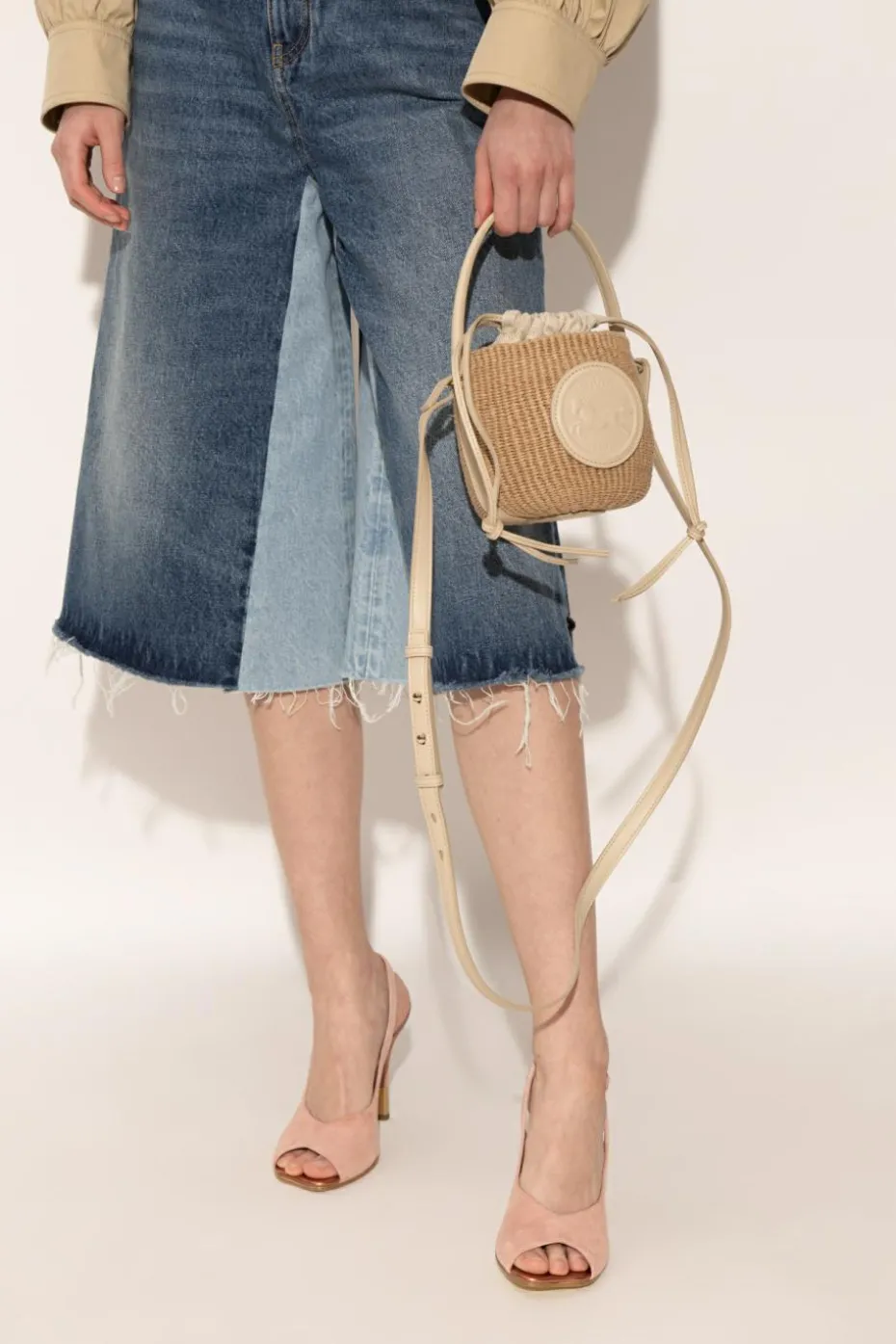 Chloé beżowy Torba na ramię `Horse Medal Mini` typu `bucket`