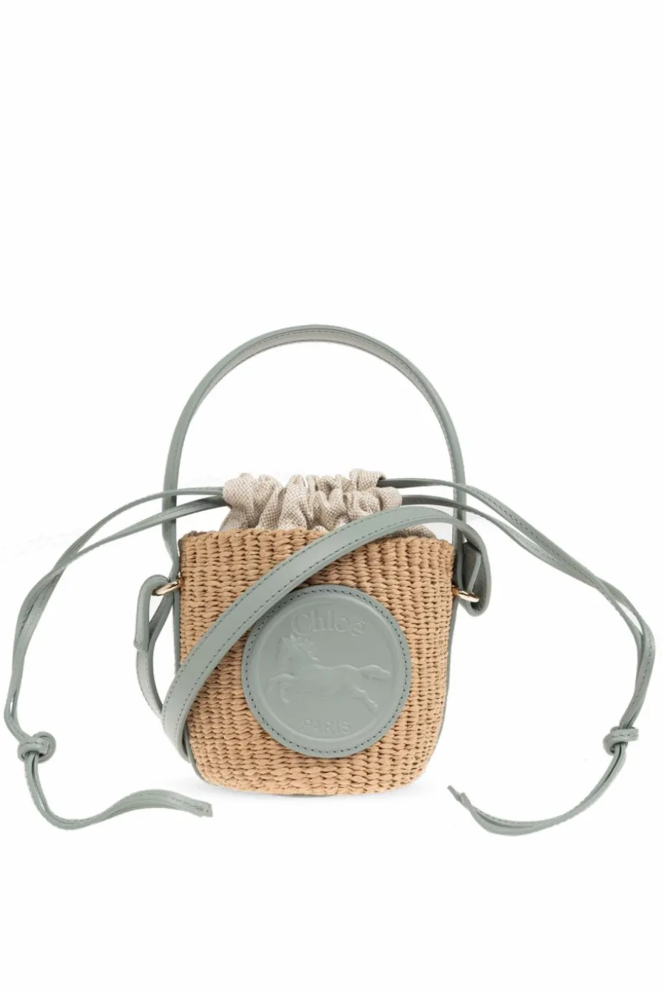 Chloé beżowy Torba na ramię `Horse Medal Mini` typu `bucket`