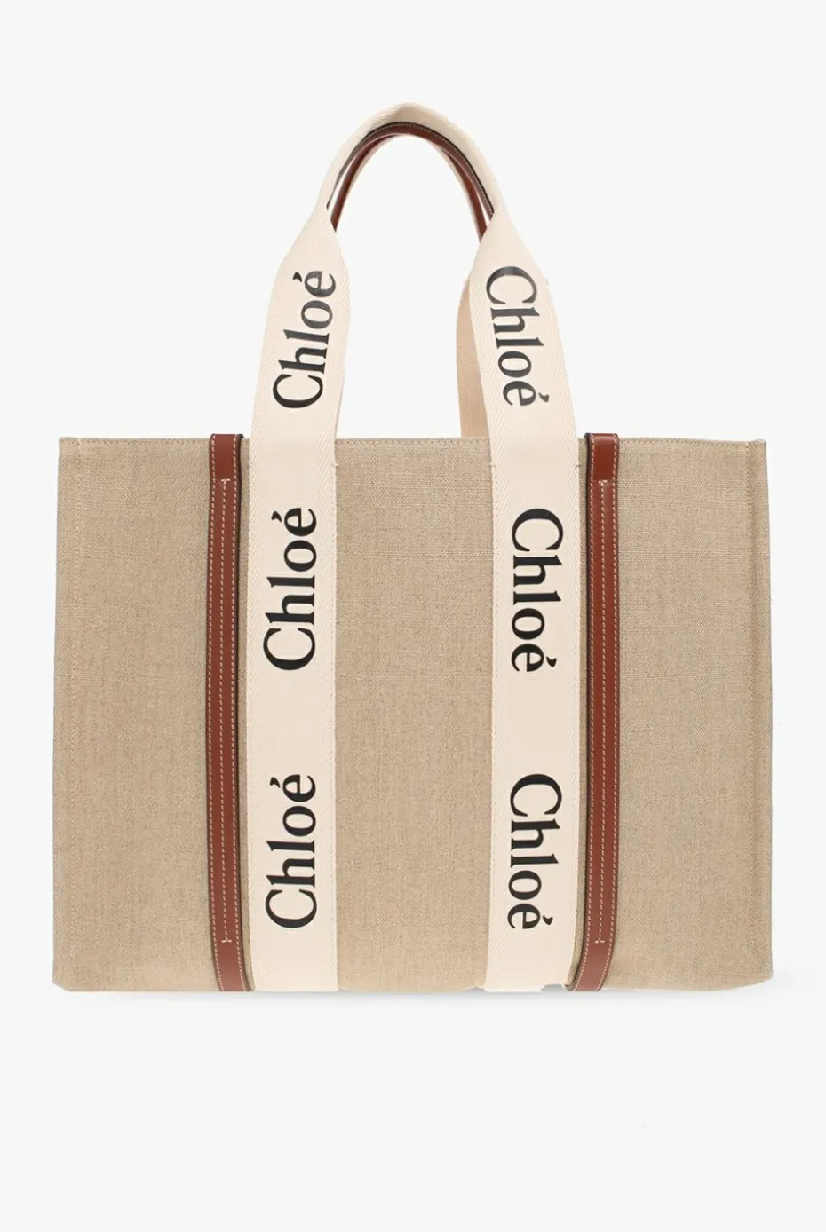 Chloé beżowy Torba ‘Woody Large’ typu ‘shopper’