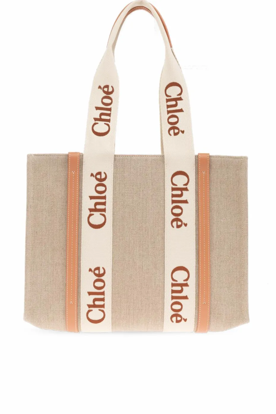 Chloé beżowy Torba `Woody Medium` typu `shopper`