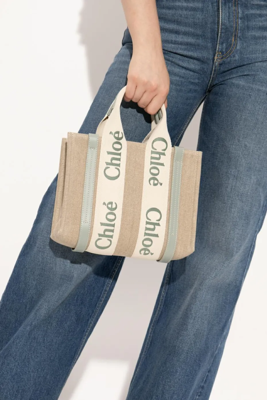 Chloé beżowy Torba `Woody Small`