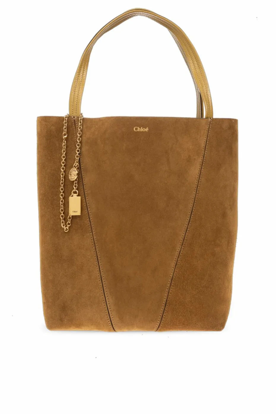 Chloé BRĄZOWY Torba na ramię `Chloé Spin Medium`