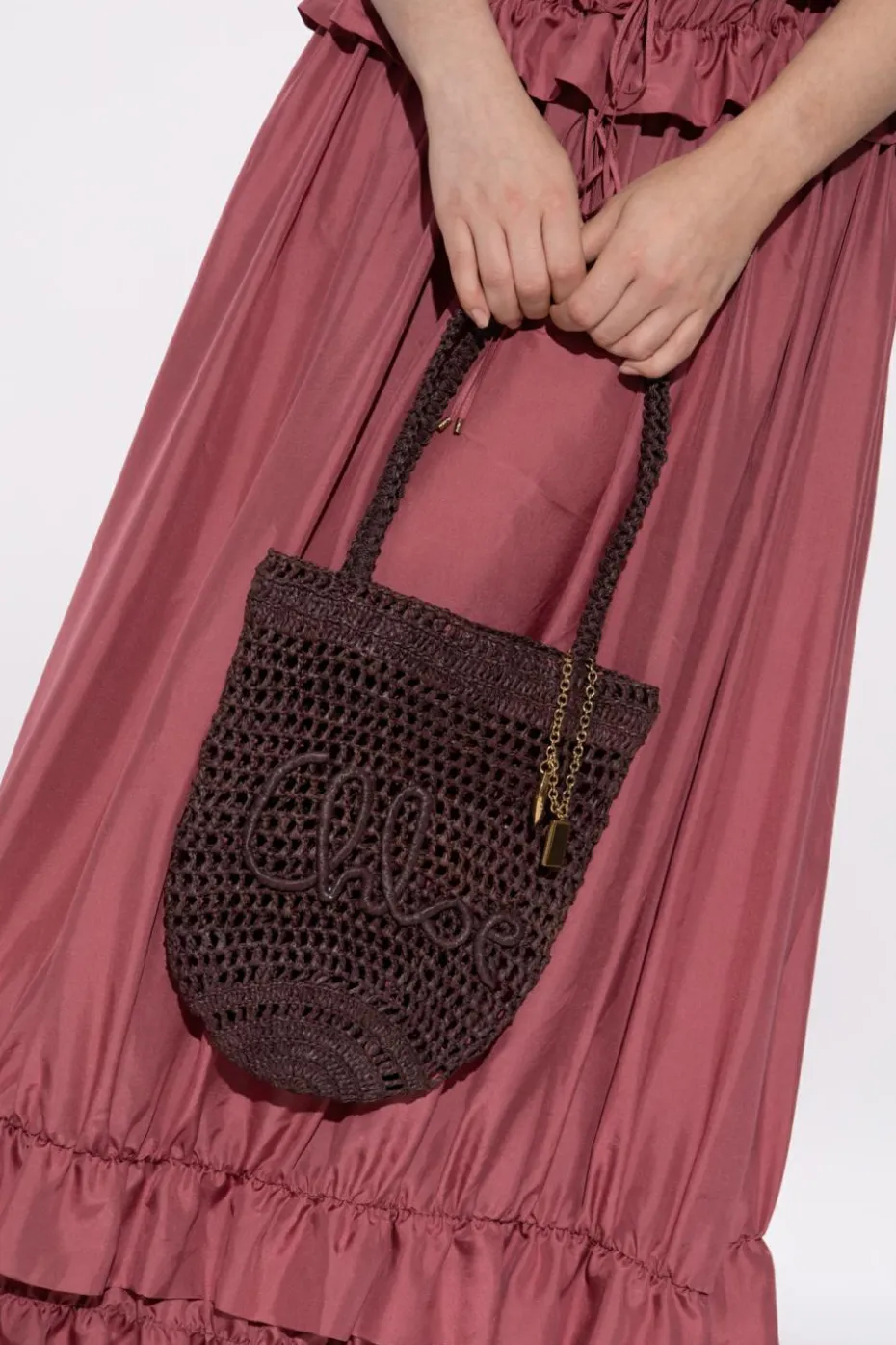 Chloé BRĄZOWY Torba `Summer Banana Small`