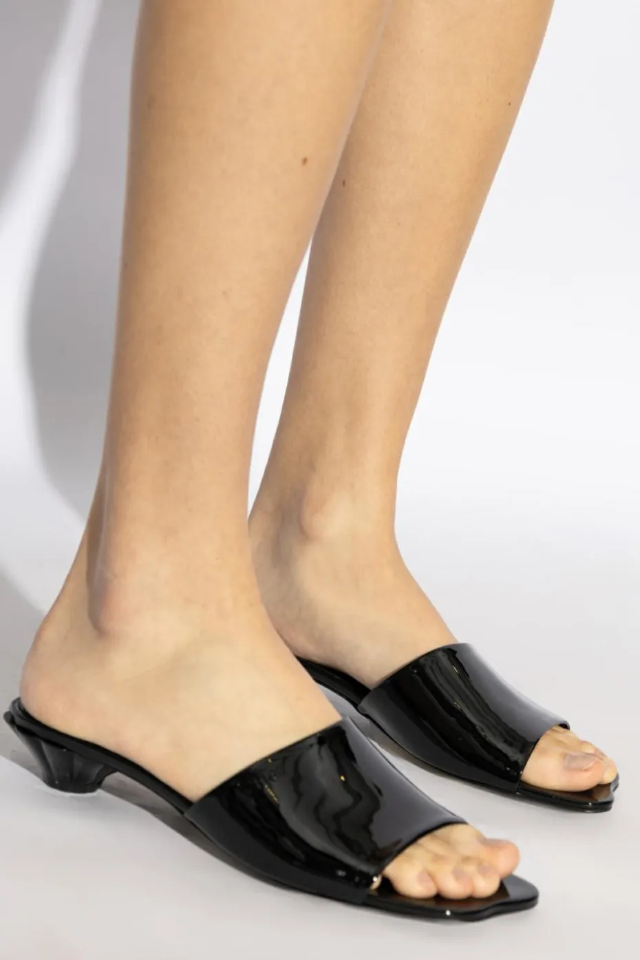 Chloé CZARNY Klapki na obcasie `Flower`