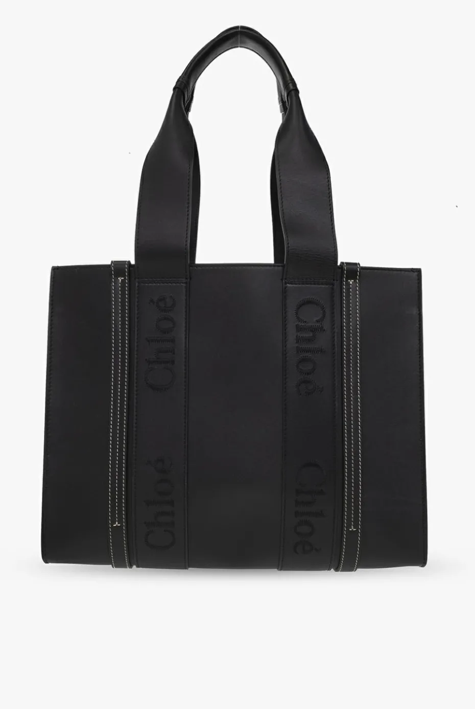 Chloé CZARNY Torba ‘Woody Medium’ typu ‘shopper’