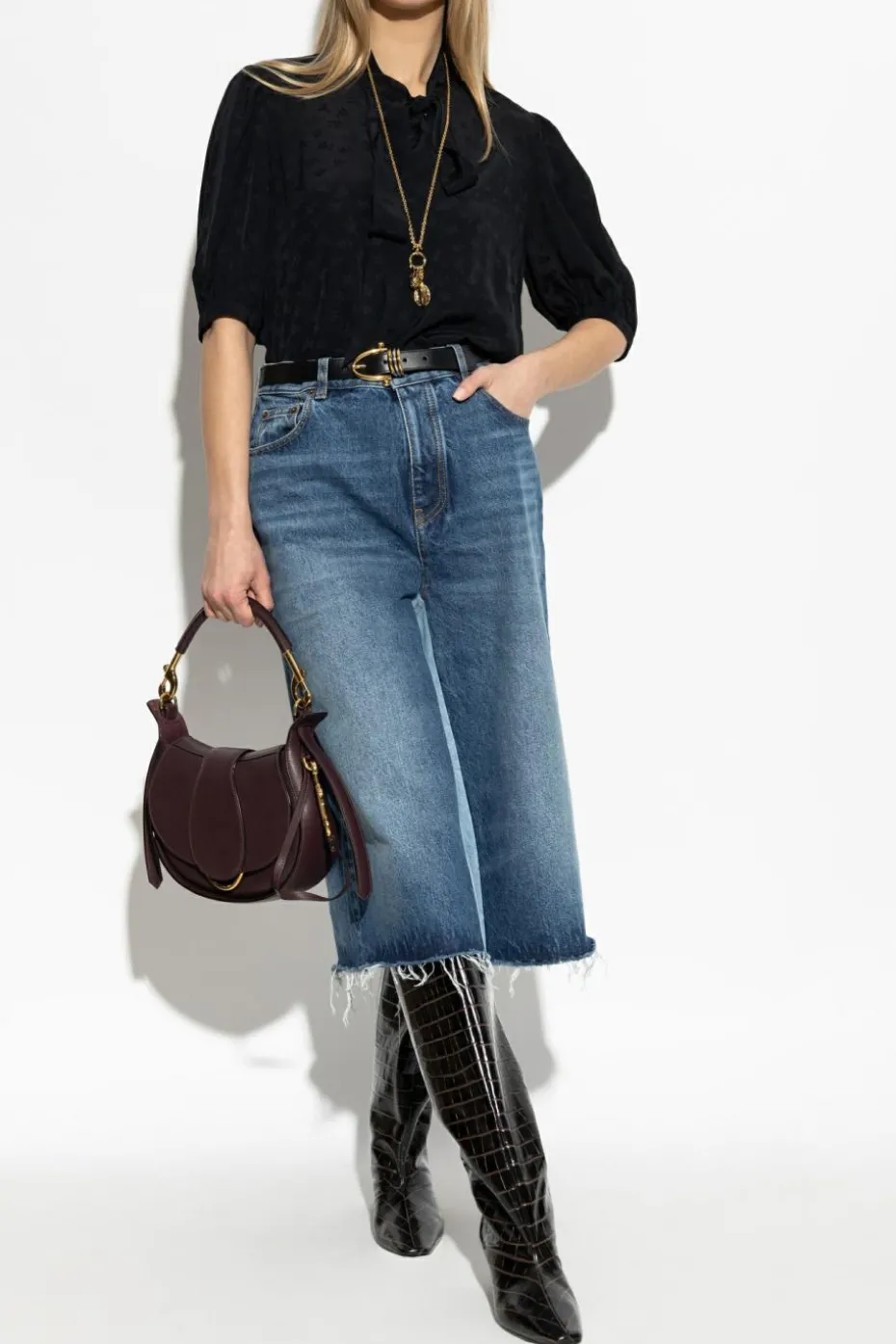 Chloé NIEBIESKI Jeansowe szorty