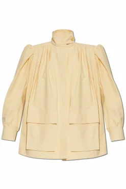 Chloé ŻÓŁTY Kurtka typu `oversize` ze stójką